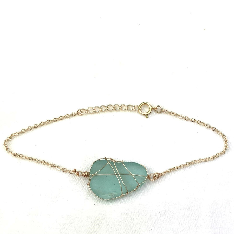 Ocean Blue Seaglass Bracelet