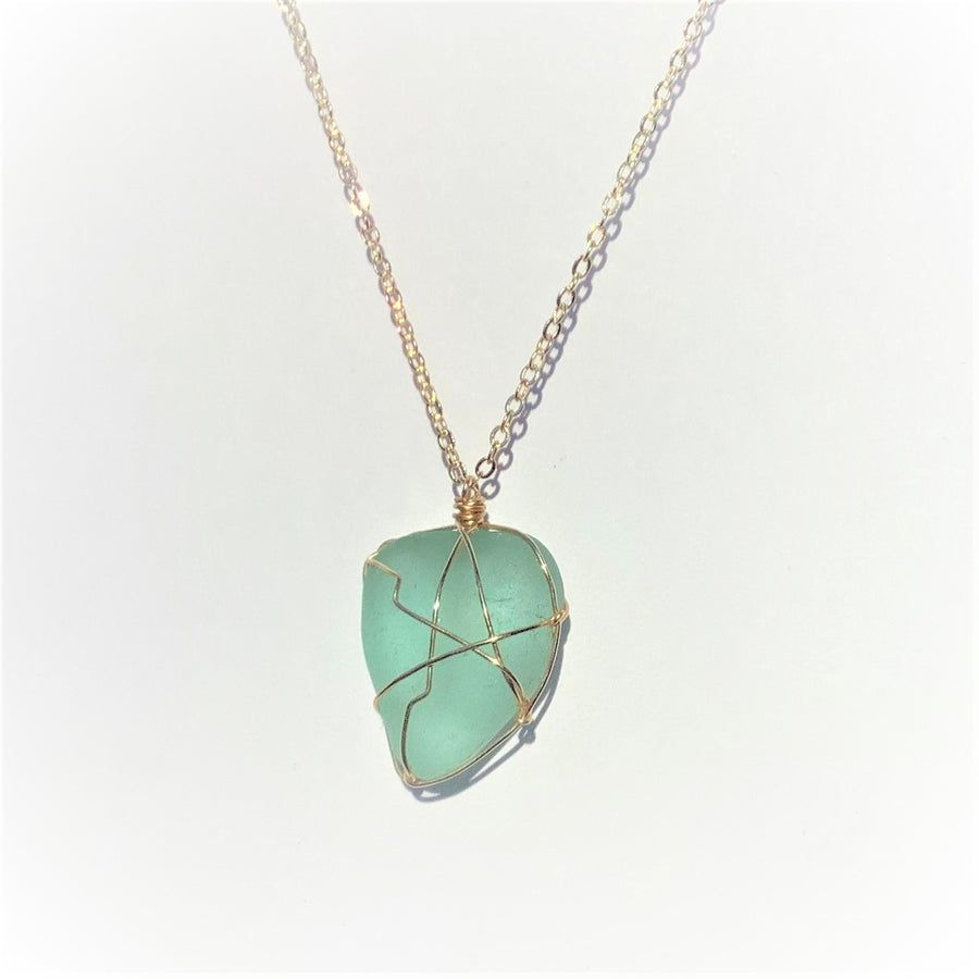 Ocean Blue Seaglass Necklace