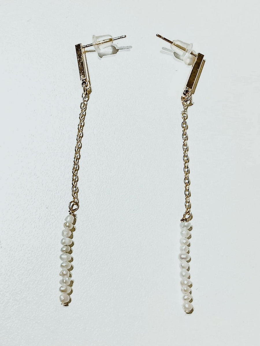 Dangly Pearl Studs